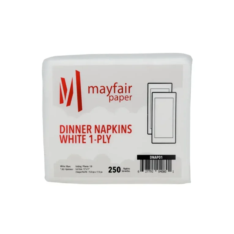 1 Ply White Dinner Napkins – 1