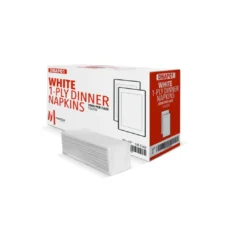 1 Ply White Dinner Napkins 1/8 Fold - Mayfair, 250 Pack