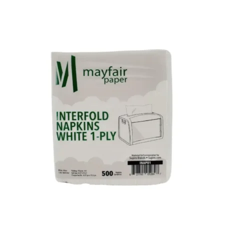 1 Ply White Interfold Napkins - 500 Pack