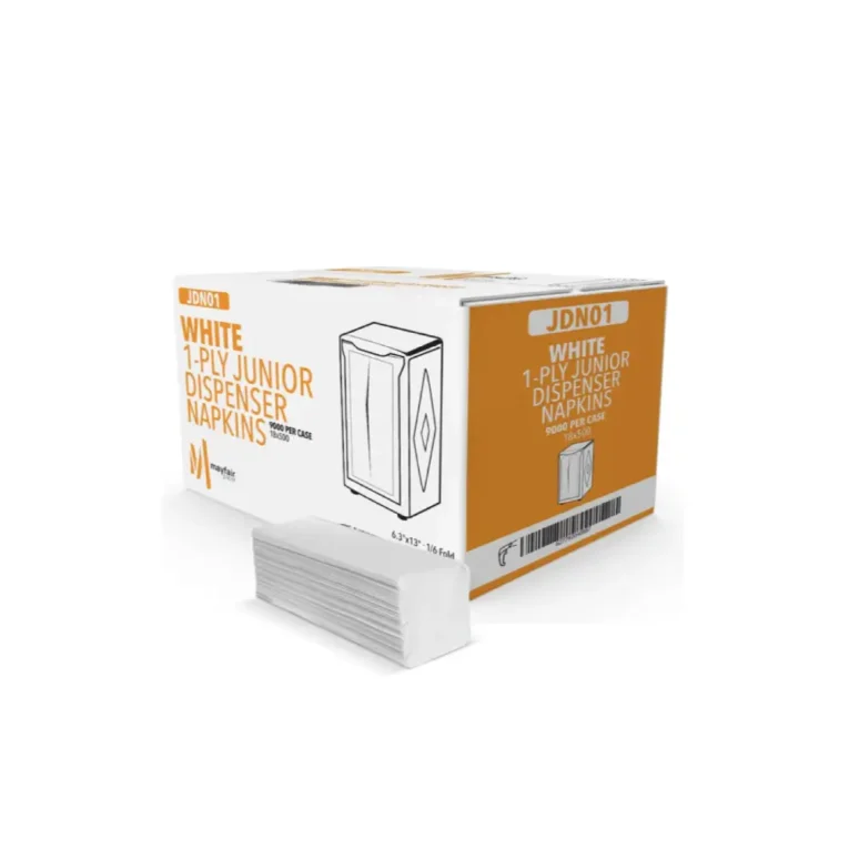 1 Ply White Junior Dispenser Napkins – Case 1
