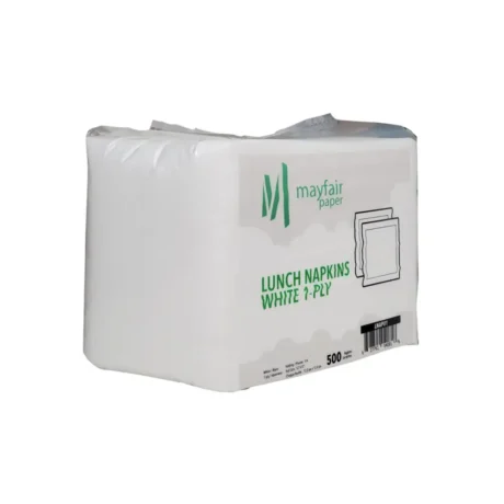 1 Ply White Lunch Napkins - 500 Pack