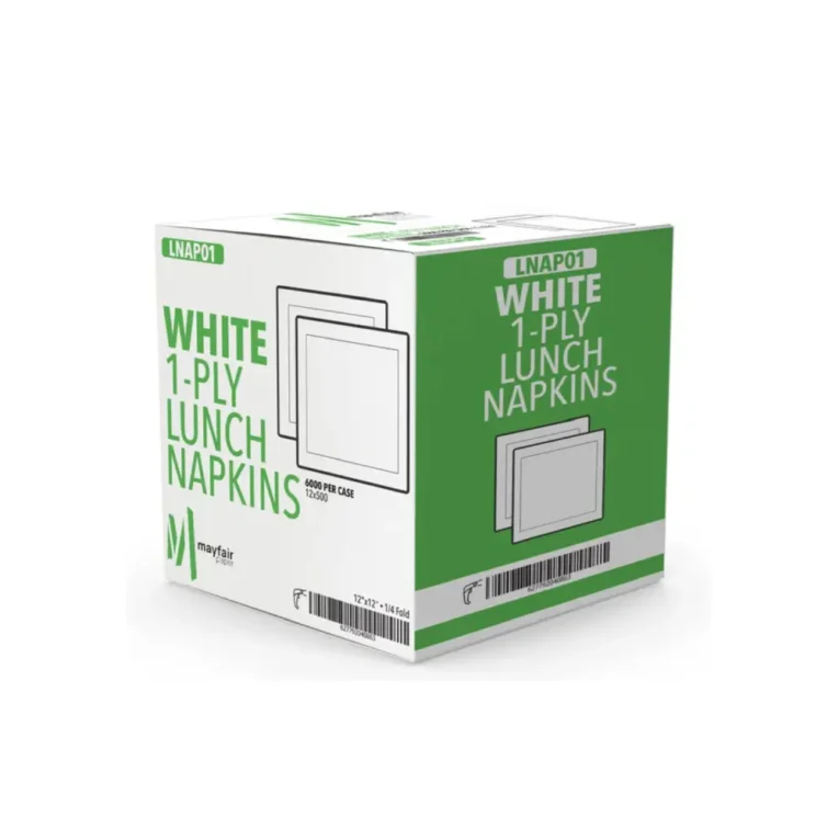1 Ply White Lunch Napkins – Case 1