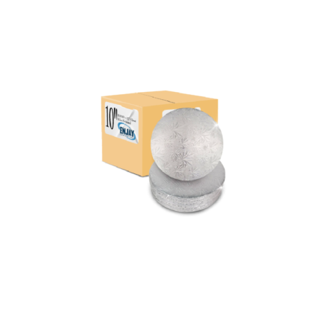 Decora 10" x 1/2" Cake Board Round Silver