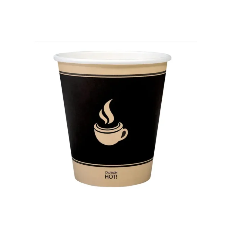 10oz Printed Ebony Hot Paper Cups – 50 Pack 2