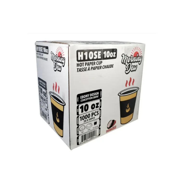 10oz Printed Ebony Hot Paper Cups – Case 1