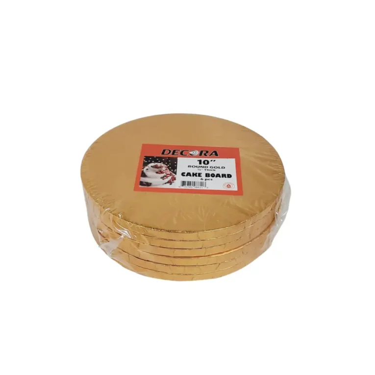 10″ x 1-2″ Cake Board Round Gold