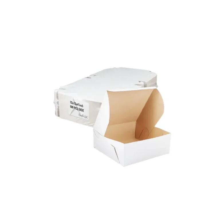 12 x 12 x 4 White Cake Boxes 1