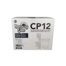 12oz Clear PET Cups – Morning Dew, Case - Case [1000]