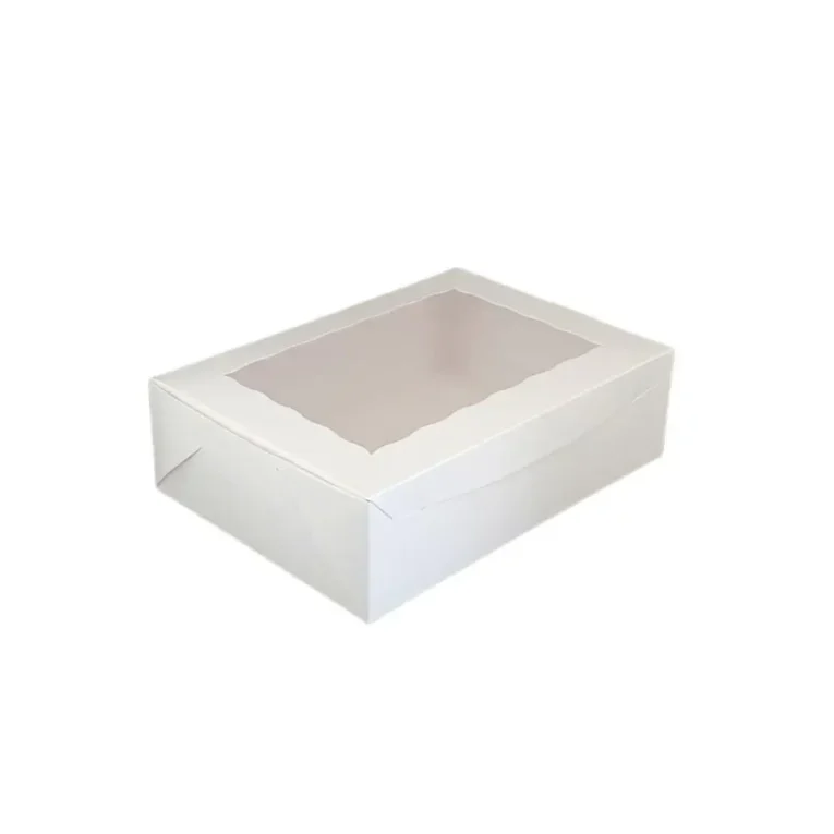 14 x 10 x 4 White Cupcake Boxes With Window 2