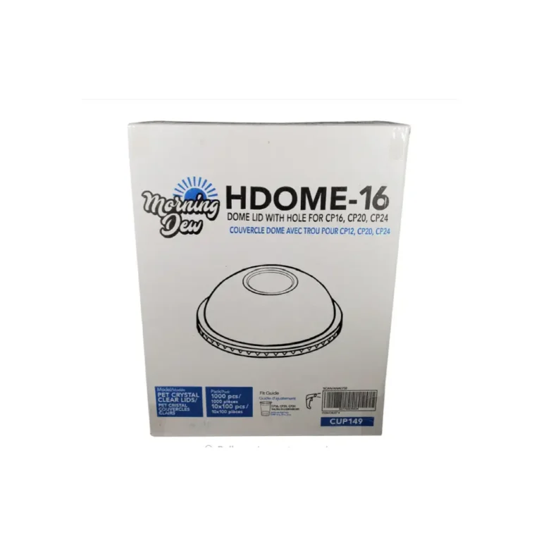 16-24oz Dome W Hole PET Clear Lids for 16-24oz Clear PET Cups – 2