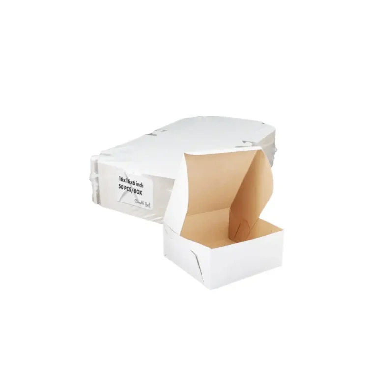 16 x 16 x 6 White Cake Boxes 1