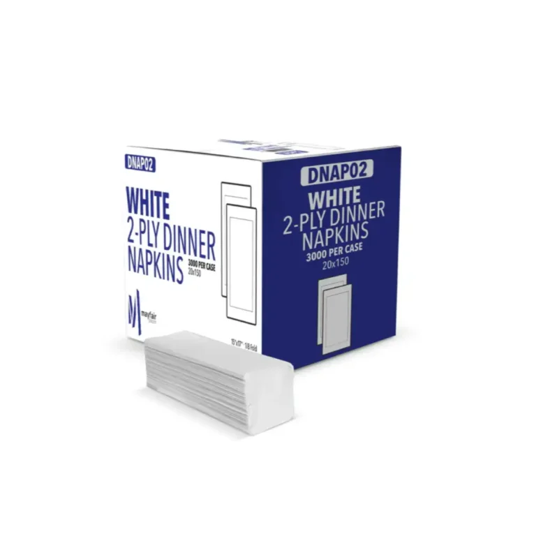 2 Ply White Dinner Napkins – Case 1