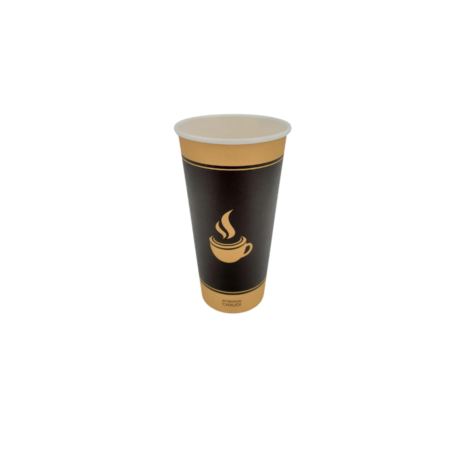 20oz Hot Paper Cups – Printed Ebony, Case