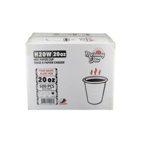 Hot Paper Cups – White, 20oz, Case