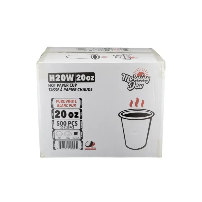 20oz White Hot Paper Cups – Case 1