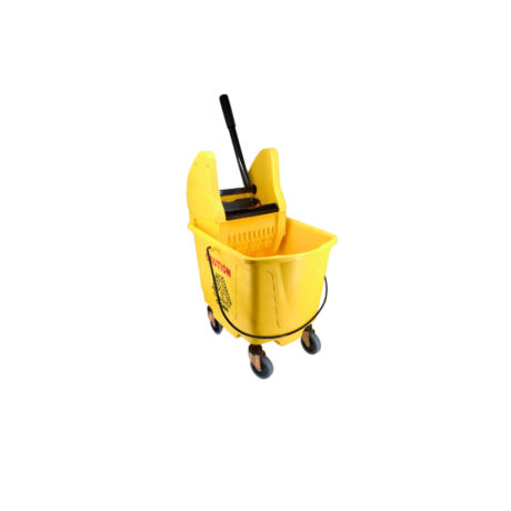 Spartano 27L Bucket on Wheels W/Down Press Wringer - Yellow