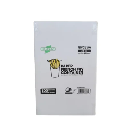 French Fry Container - White, 3.5oz, Case