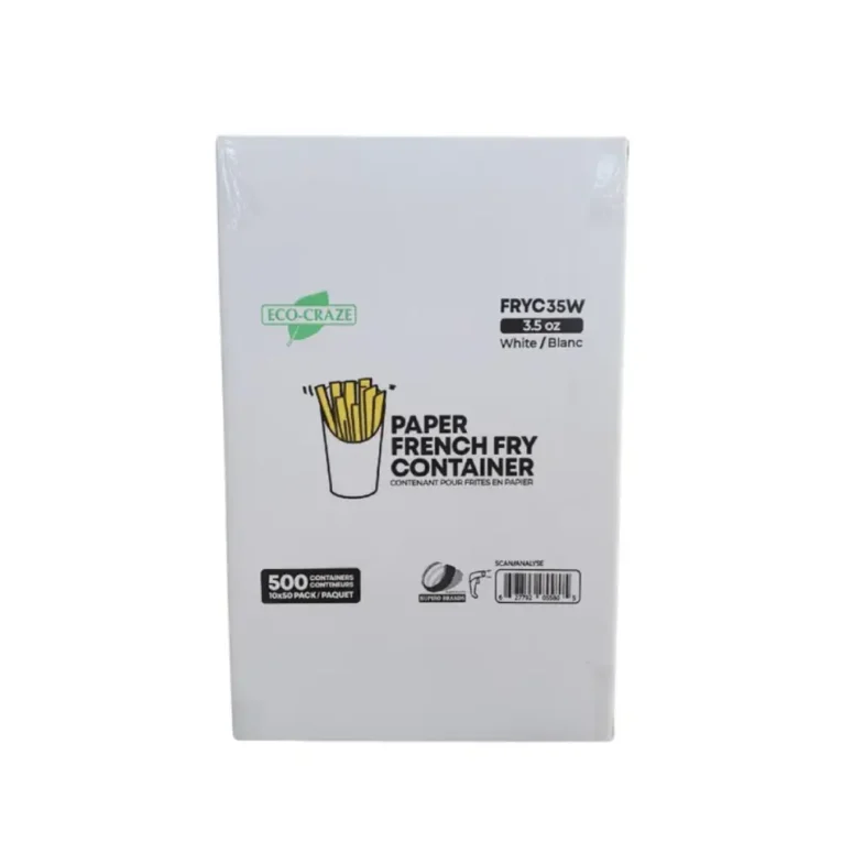 3.5oz White French Fry Container 1