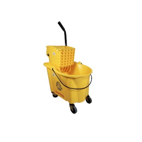 Spartano 36L Bucket on Wheels W/Side Press Wringer - Yellow