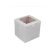 4 x 4 x 4 White Cupcake Boxes With Window Single 2