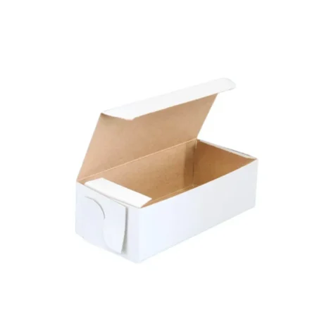 5 1/2  x 2 3/4 x 1 3/4 White Cake Boxes 1/2lb
