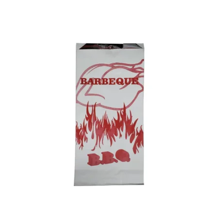 5.5 x 3.5 x 12 Quart BBQ Chicken Bag Foil Interior Stock Print Bags