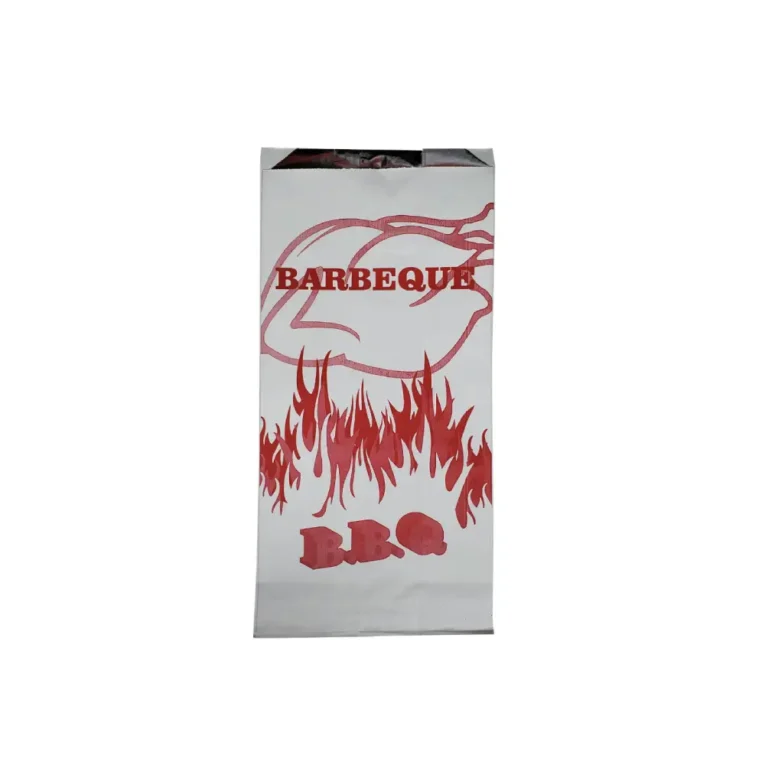5.5 x 3.5 x 12 Quart BBQ Chicken Bag Foil Interior Stock Print Bags