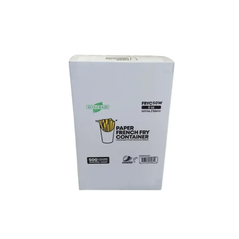 5oz White French Fry Container 1