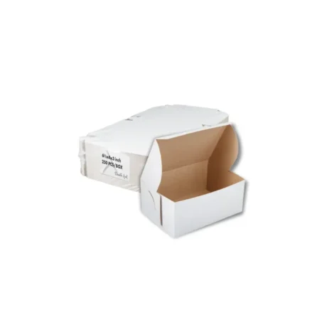 6 1/2 x 4 x 3 White Cake Boxes