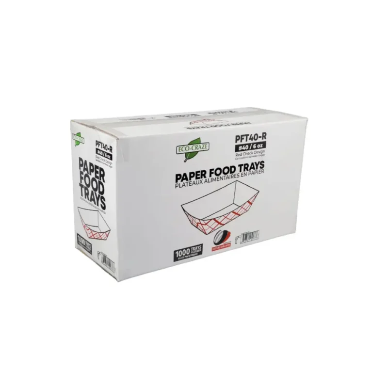 6oz Red & White Checkered Paper Food Trays 2