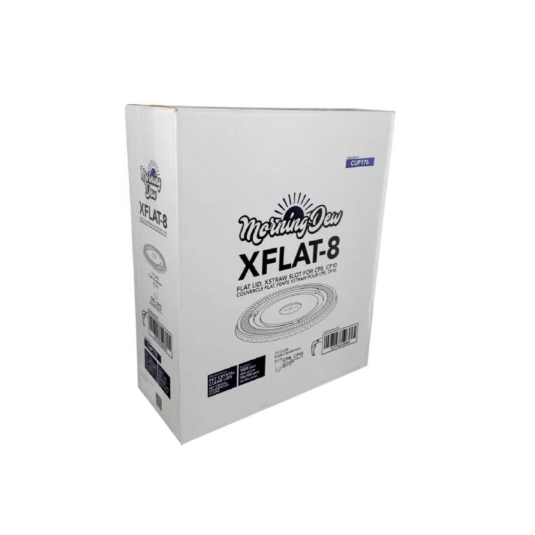 8-10oz X-Slot Flat Clear PET Lids for 8oz & 10oz Clear PET Cups1