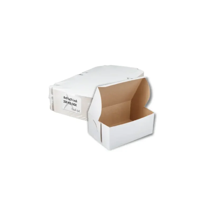 8 x 5 1-2 x 2 1-2 White Cake Boxes