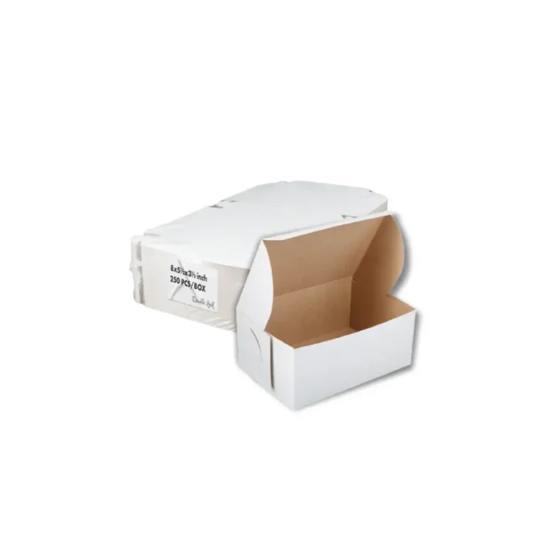 8 x 5 1-2 x 3 1-2 White Cake Boxes