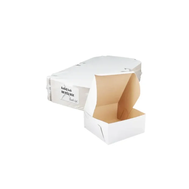 8 x 8 x 5 White Cake Boxes 1