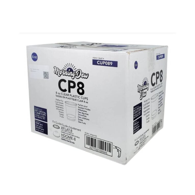 8oz Clear PET Cups – Case 1