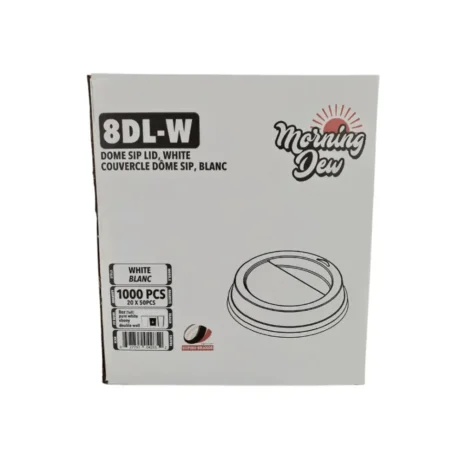 8oz Dome Sip Lids for 8oz Hot Paper Cups - White  - Case