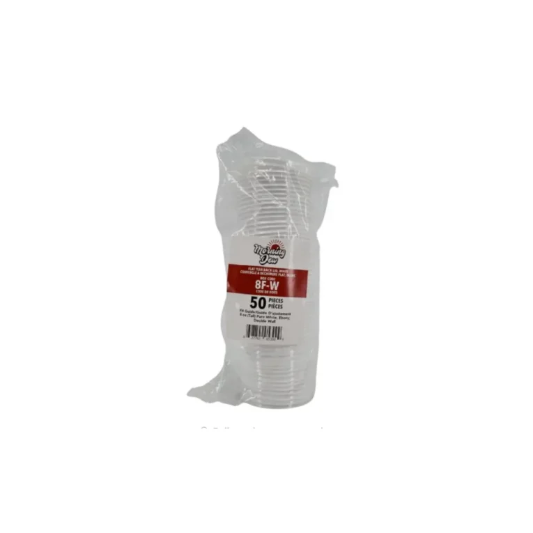 8oz Flat Tear Back Lids for 8oz Hot Paper Cups – White