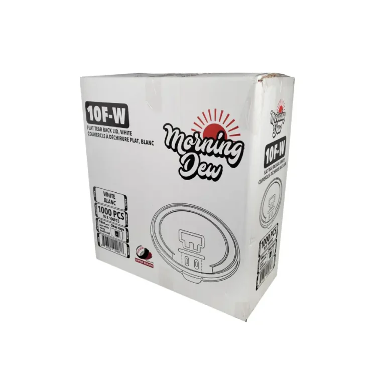 8oz Flat Tear Back Lids for 8oz Hot Paper Cups – White – Case1