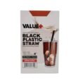 8″ Black Plastic Straw Bulk – 6mm