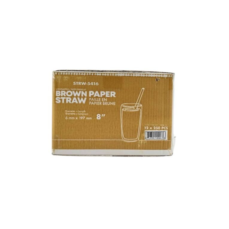 8″ Brown Paper Milkshake Straw Bulk – 6mm – 1