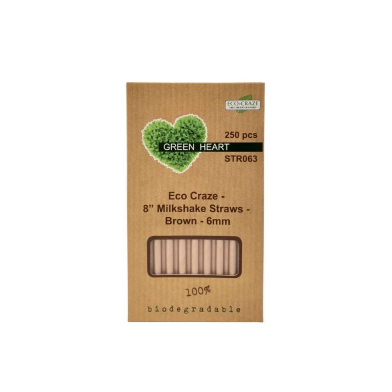 8″ Brown Paper Milkshake Straw Bulk – 6mm1