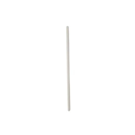 8" White Paper Milkshake Straw Indiviudally Wrapped - 6mm - 250 Pack