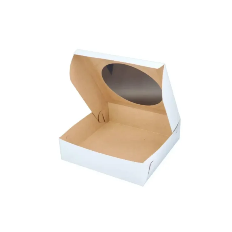 9 x 9 x 2 1-2 White Cake Boxes W-Window - 1