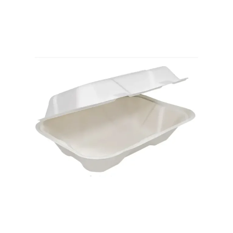 Bagasse 0188 – 9 x 6 x 3 Clamshell Food Container – Single Comp – Case 1
