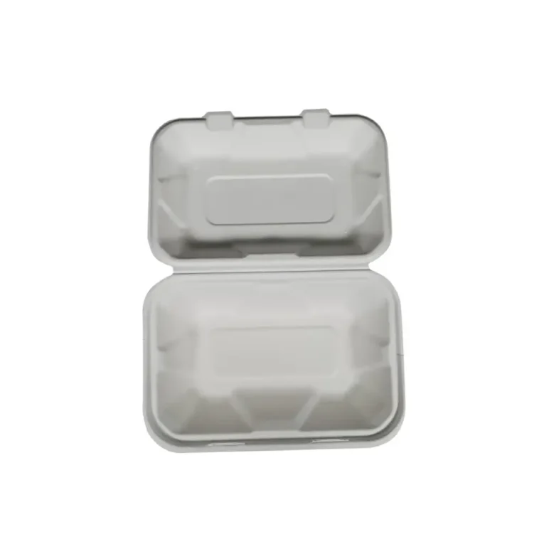 Bagasse 0188 – 9 x 6 x 3 Clamshell Food Container – Single Comp – Case 2