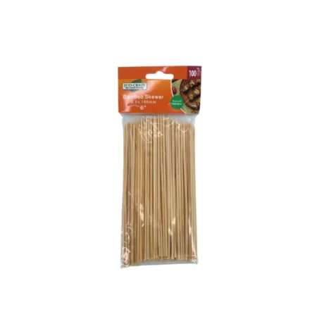 Bamboo Skewers 2.5mm x 6"  - 100 Pack