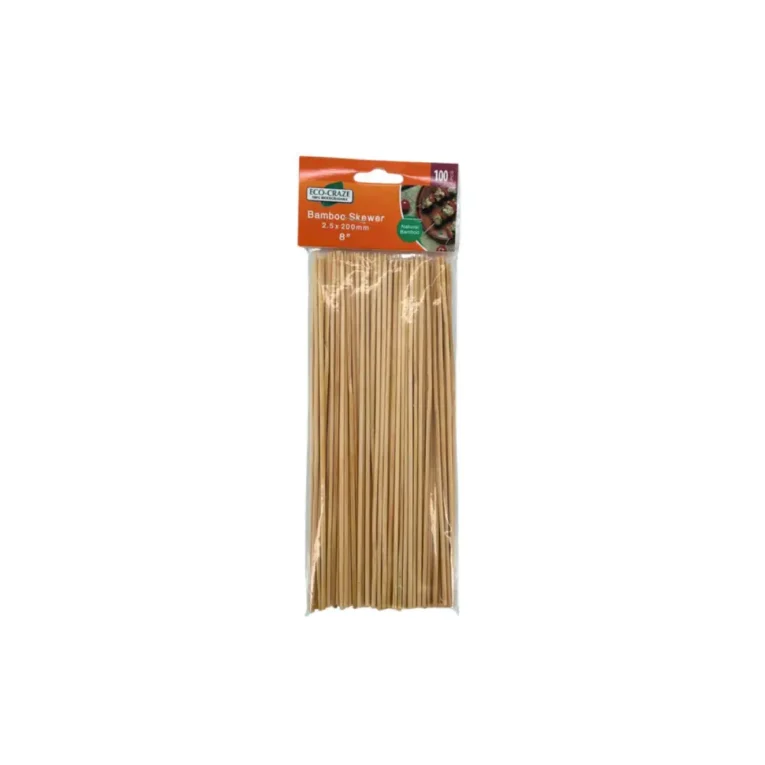 Bamboo Skewers 2.5mm x 8″ – 1