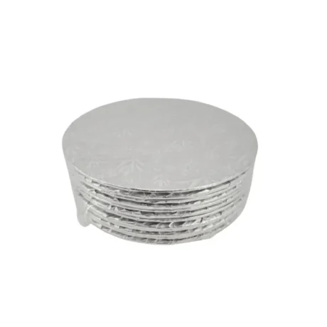 Decora 10" x 1/4" Cake Board Round Silver