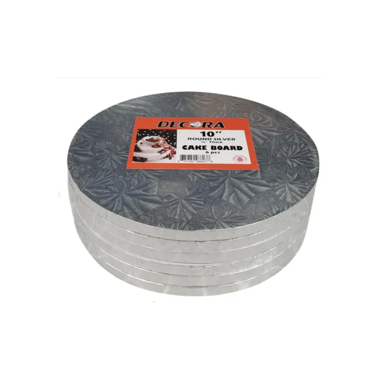 Decora 10″ x 0.50″ Cake Board Round Silver 1
