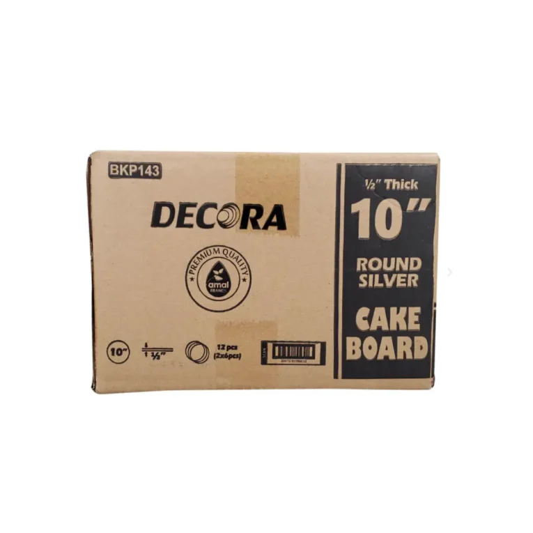 Decora 10″ x 0.50″ Cake Board Round Silver 2